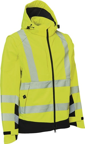 Warnschutz Softshelljacke VISIBLE XTREME GrL warngelb/schwarz ELKA RAINWEAR