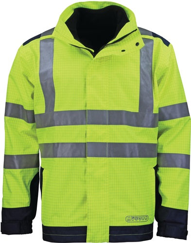 Wetter-Flamm- uWarnschutzjacke GrM gelb/blau ASATEX