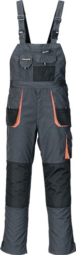 Herrenlatzhose Gr60 dunkelgrau/schwarz/orange TERRATREND