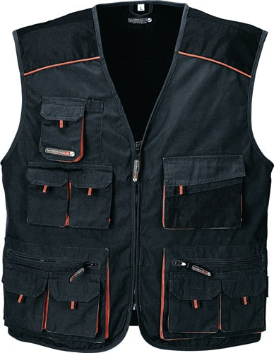 Weste Gr50 dunkelgrau/schwarz/orange TERRATREND