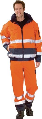 Warnschutz-Comfortjacke GrL orange/marine PLANAM