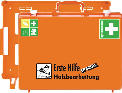 Erste Hilfe Koffür Beruf SPEZIAL Holzbearbeitung B400xH300xT150camm orange SÖHNGEN