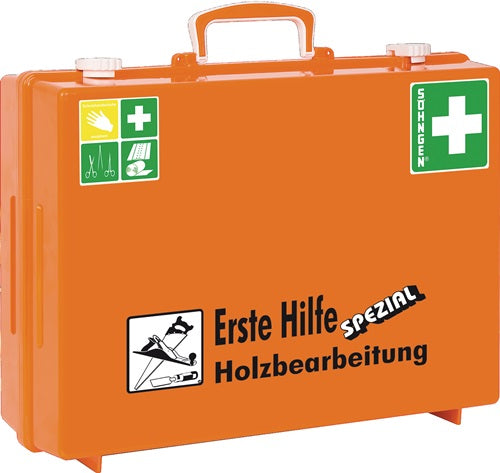 Erste Hilfe Koffür Beruf SPEZIAL Holzbearbeitung B400xH300xT150camm orange SÖHNGEN – Ansicht 3