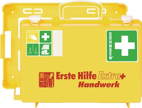 Erste Hilfe Koffür Extra+ Handwerk B310xH210xT130camm leuchtgelb SÖHNGEN