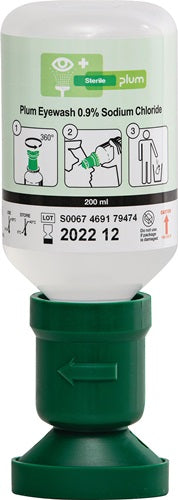 Augenspülflasche 200 ml 3 Jahre (ungeöffnete Flasche) DIN EN15154-4 PLUM