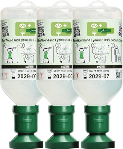 Augenspülflasche 05 l 3 Jahre (ungeöffnete Flasche) DIN EN15154-4 PLUM - VPE: 3