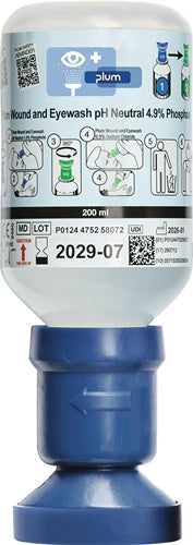Augenspülflasche pH Neutral 200 ml 3 Jahre (ungeöffnete Flasche) DIN EN15154-4 PLUM