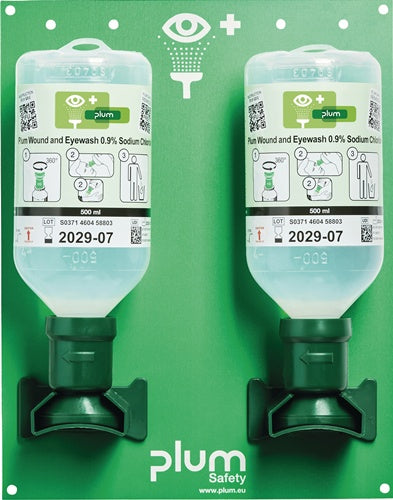 Augenspülstation 2 x 05 l H290xB228xT80camm Haltbarkeit 3 Jahre(ungeöffnete Flasche) PLUM