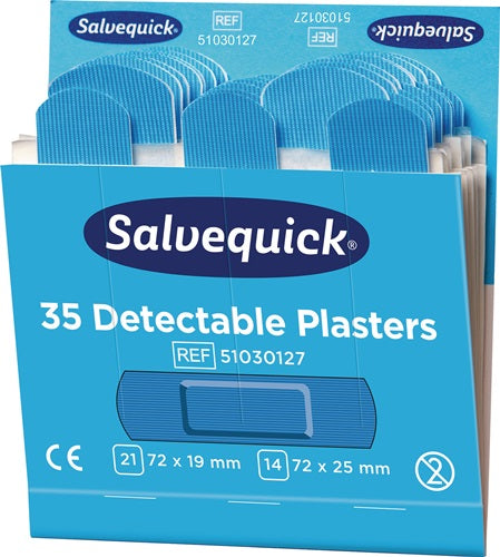 Pflasterstrips Salvequick detectable 6 Nachfüllpack je 35 St SALVEQUICK