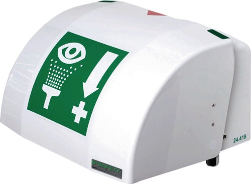 Augendusche PremiumLine mit Auffangbecken + Abdeckung Wandmontage Anschluss 3/8 AG ? B-SAFETY