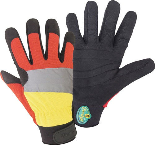 Forstschutzhandschuhe WOODS Mechanics Größe M schwarz/rot/gelb EN 388 EN ISO 11393 Form A Typ 2 PSA-Kategorie III