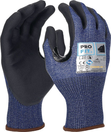 Schnittschutzhandschuhe Schnittstop Pro Größe 11 blau/schwarz EN 388 PSA-Kategorie II PRO FIT - VPE: 12
