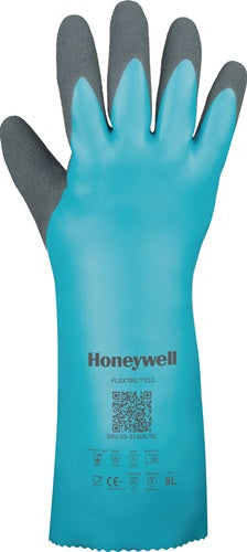 Chemiehandschuhe FLEXTRIL™ 211 Größe 9 grün EN 388 EN 374 EN 407 PSA-Kategorie III HONEYWELL - VPE: 12