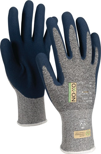 Handschuhe Recycle Basic 16001 Größe 9 blau/hellblau EN 388 EN 420+A1 PSA-Kategorie II OX-ON - VPE: 12