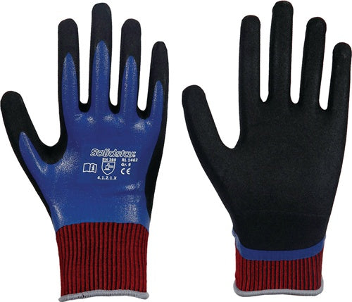 Handschuhe Solidstar Nitril Grip Complete 1462 Größe 10 blau EN420+EN388 PSA-Kategorie II LEIPOLD - VPE: 12