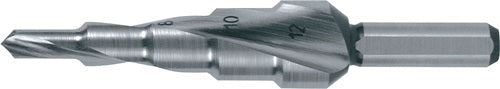 Stufenbohrer Bohrbereich 4-12 mm HSS spiralgenutet Schneidenanzahl 2 Stufenanzahl 5 RUKO