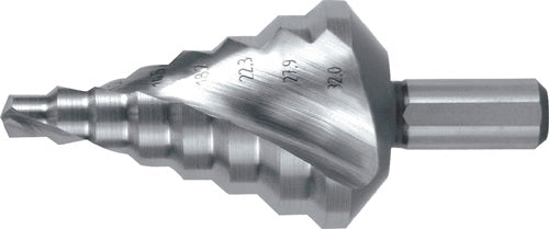 Stufenbohrer Bohrbereich 6-32 mm HSS spiralgenutet Schneidenanzahl 2 Stufenanzahl 8 RUKO