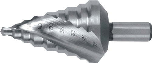 Stufenbohrer Bohrbereich 6-32 mm HSS spiralgenutet Schneidenanzahl 2 Stufenanzahl 9 RUKO
