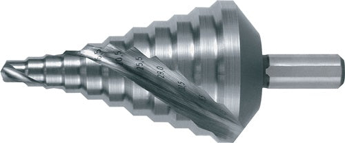 Stufenbohrer Bohrbereich 65 - 405 mm HSS spiralgenutet Schneidenanzahl 2 Stufenanzahl 11 RUKO