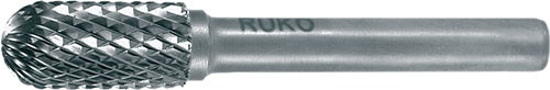 Frässtift WRC Ø 6 mm Kopflänge 16 mm Schaft-Ø 6 mm Hartmetall Blank Verzahnung KVZ 4 RUKO