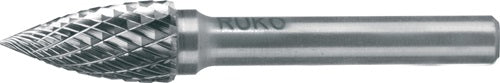 Frässtift SPG Ø 8 mm Kopflänge 18 mm Schaft-Ø 6 mm Hartmetall Blank Verzahnung KVZ 4 RUKO
