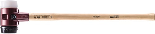 Vorschlaghammer SIMPLEX Kopf-Ø 80 mm Länge 800 mm Superplastik weiß/Gummi schwarz mittelhart Hickory HALDER
