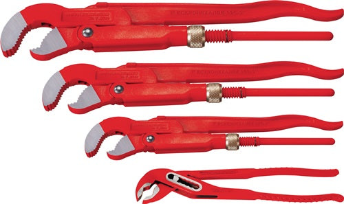 Eckrohrzangenset Profi-Set 4 4-teilig für Rohre 1 - 11/2 - 2 10 ? ROTHENBERGER