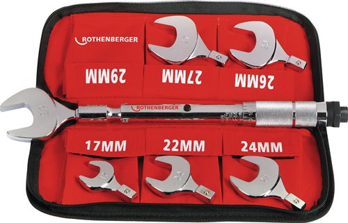 Drehmoment-Gabelschlüssel-Set Schlüsselweiße 17-22-24-26-27-29 mm ROTHENBERGER