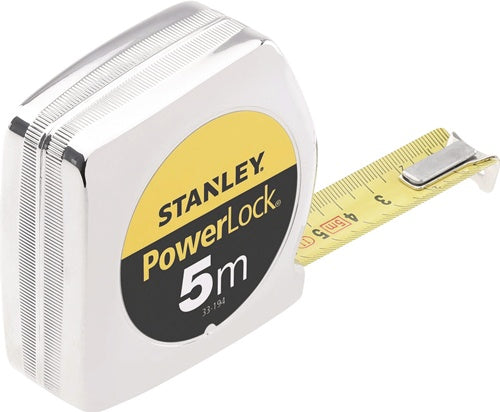 Taschenrollbandmaß PowerLock® Länge 5 m Breite 19 mm mm/cm EG II Kunststoff Clip lose STANLEY