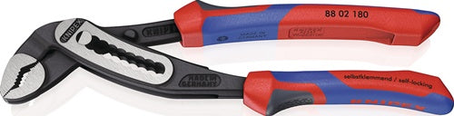 Wasserpumpenzange Alligator® Länge 180 mm Spannweiße 36 mm poliert Mehrkomponenten-Hüllen KNIPEX