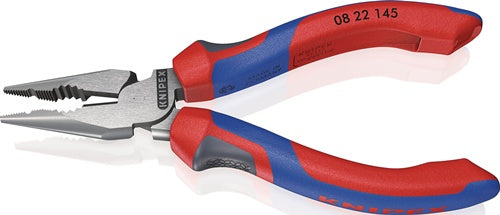 Spitzkombizange Länge 145 mm poliert Mehrkomponentenhüllen schwarz atramentiert KNIPEX