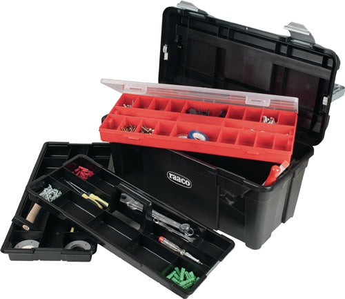 Werkzeugkoffür Toolbox 35-50 B580xT290xH285mm Einsteckfächer Polypropylen RAACO – Ansicht 3