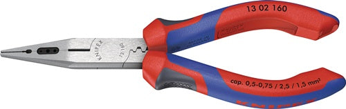 Verdrahtungszange Länge 160 mm 05-075 / 15 / 25 mm² poliert Mehrkomponenten-Hüllen KNIPEX