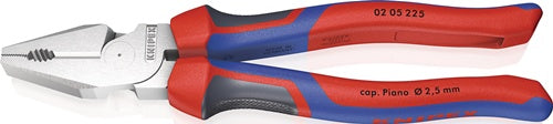 Kraftkombizange Länge 225 mm verchromt Mehrkomponentenhüllen KNIPEX