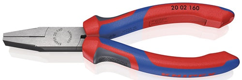 Flachzange Gesamtlänge 160 mm Kopf poliert schwarz atramentiert Mehrkomponenten-Hüllen KNIPEX