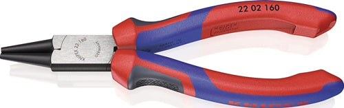 Rundzange Länge 160 mm Kopf poliert Mehrkomponenten-Hüllen KNIPEX