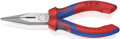 Flachrundzange Länge 160 mm flach/rund gerade poliert Mehrkomponenten-Hüllen KNIPEX