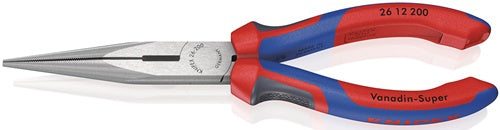 Flachrundzange Länge 200 mm poliert gerade Mehrkomponenten-Hüllen KNIPEX
