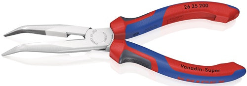 Flachrundzange Länge 200 mm verchromt 40° gewinkelt Mehrkomponenten-Hüllen KNIPEX