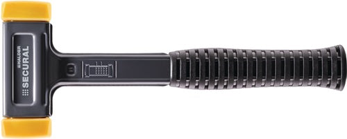 Schonhammer SECURAL Länge 310 mm Kopf-Ø 35 x 45 mm rückschlagfrei mittelhart Polyurethan gelb HALDER