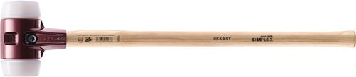Vorschlaghammer SIMPLEX Kopf-Ø 125 mm Länge 1040 mm mittelhart Superplastik weiß Hickory HALDER