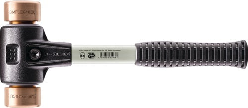Schonhammer SIMPLEX Länge 330 mm Kopf-Ø 40 mm hart Fiberglas Kupfür mKu-Hülse HALDER