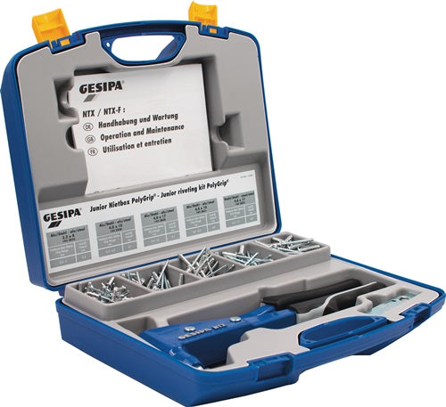 Blindnietsortiment Junior-Nietbox PolyGrip® 352-teilig Kunststoffkoffür GESIPA