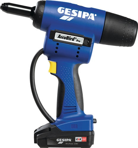 Akku-Blindnietsetzgerät AccuBird®Pro 12-teilig 13000 N Schiebeakku Ladegerät L-Boxx GESIPA