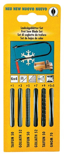 Laubsägeblättersortiment 24-teilig passend für Handsägebögen für Holz / Metall HAUNSTETTER