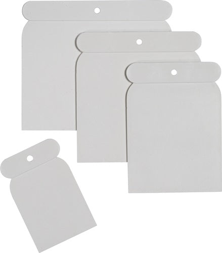 Japanspachtelsatz 4-teilig Kunststoff je 1 Spachtel 50/80/100/120 mm Breite im Klarsichtbeutel