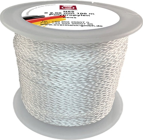 Maurerschnur Länge 100 m Ø 2 mm 65 kg Polypropylen weiß OVERMANN - VPE: 6