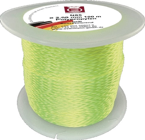 Pflastererschnur Länge 100 m Ø 3 mm 100 kg Polypropylen gelb fluoreszierend - VPE: 6