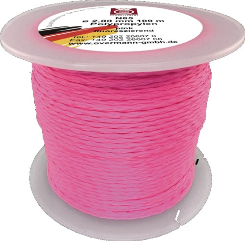 Pflastererschnur Länge 100 m Ø 2 mm 60 kg Polypropylen pink fluoreszierend - VPE: 6