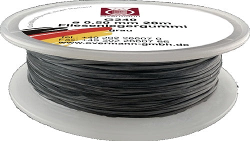 Fliesenlegergummi Länge 20 m Stärke 05 mm passend für Spannecken grau OVERMANN - VPE: 12